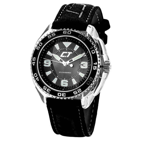 Chronotech Black Leather Watch - Hilstor