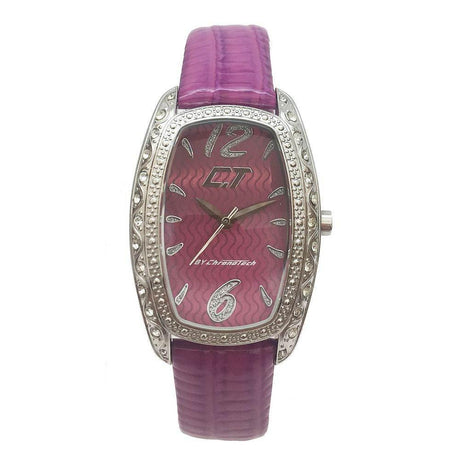 Chronotech Purple Leather Watch - Hilstor