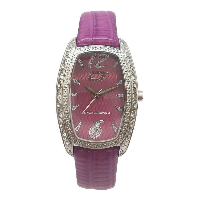 Chronotech Purple Leather Watch - Hilstor