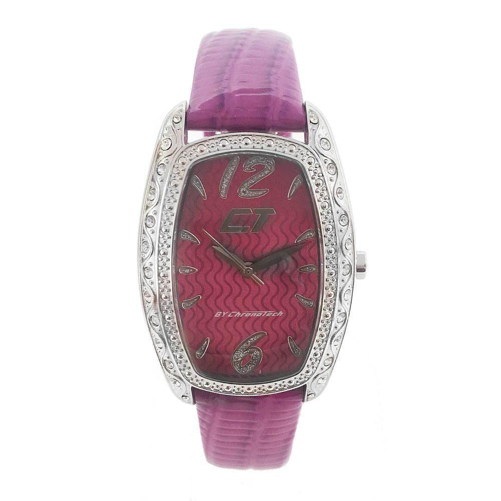 Chronotech Purple Leather Watch - Hilstor