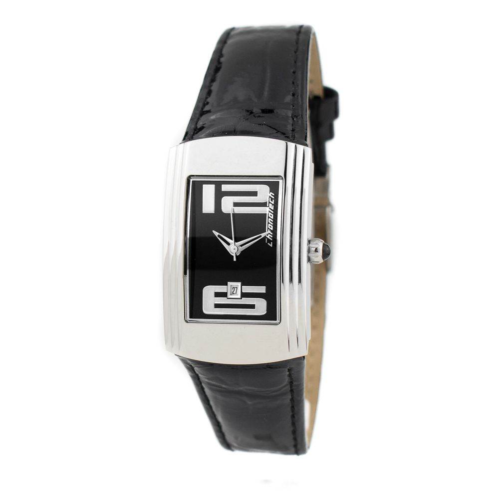 Chronotech Black Leather Watch - Hilstor