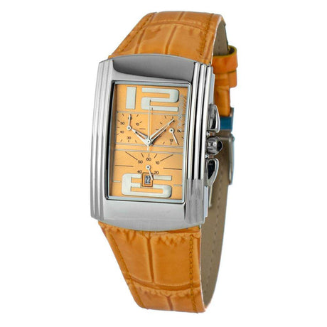Chronotech Orange Leather Watch - Hilstor
