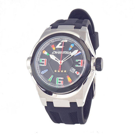 Chronotech Black Rubber Watch - Hilstor