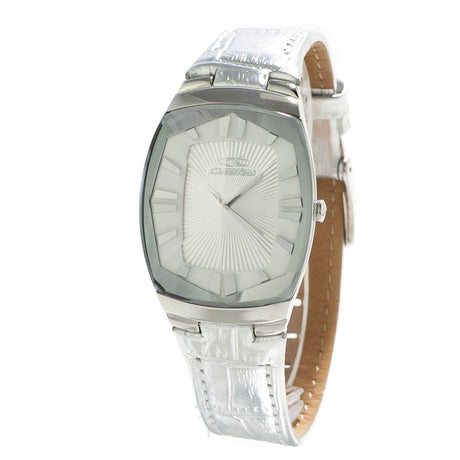 Chronotech Silver Leather Watch - Hilstor