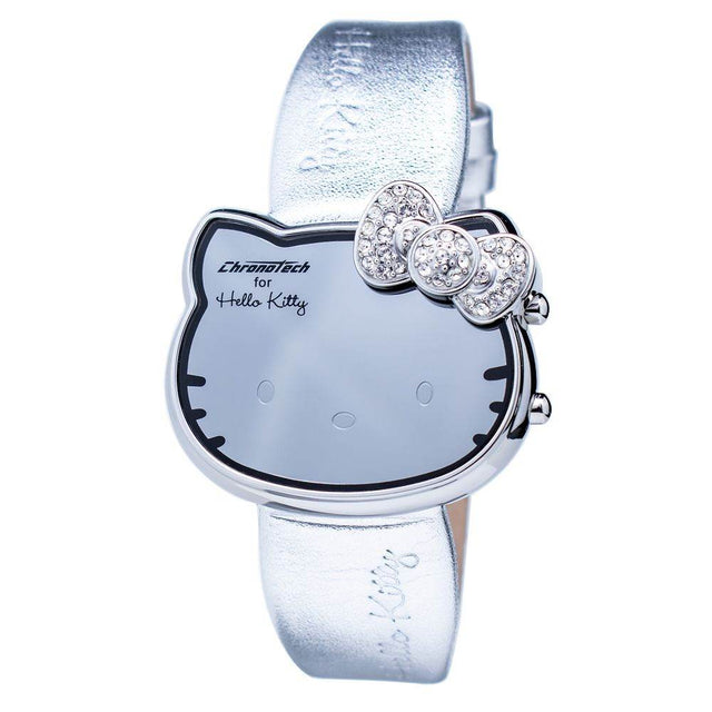 Chronotech Silver Leather Watch - Hilstor