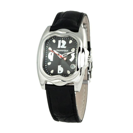 Chronotech Black Leather Watch - Hilstor
