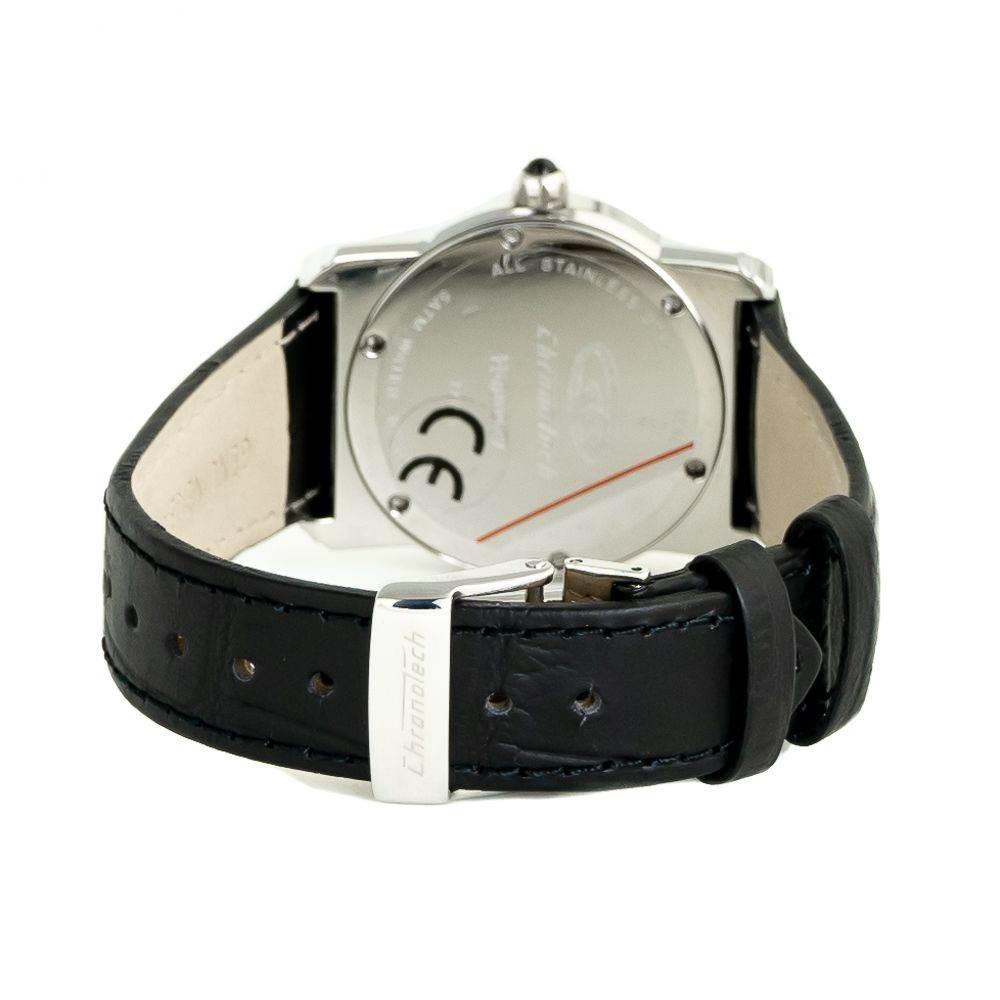 Chronotech Black Leather Watch - Hilstor