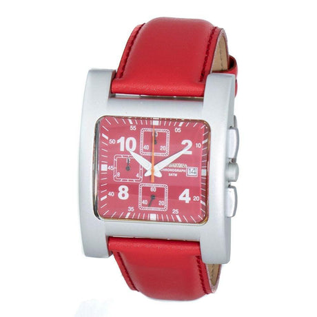 Chronotech Red Leather Watch - Hilstor