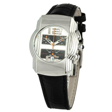 Chronotech Black Leather Watch - Hilstor