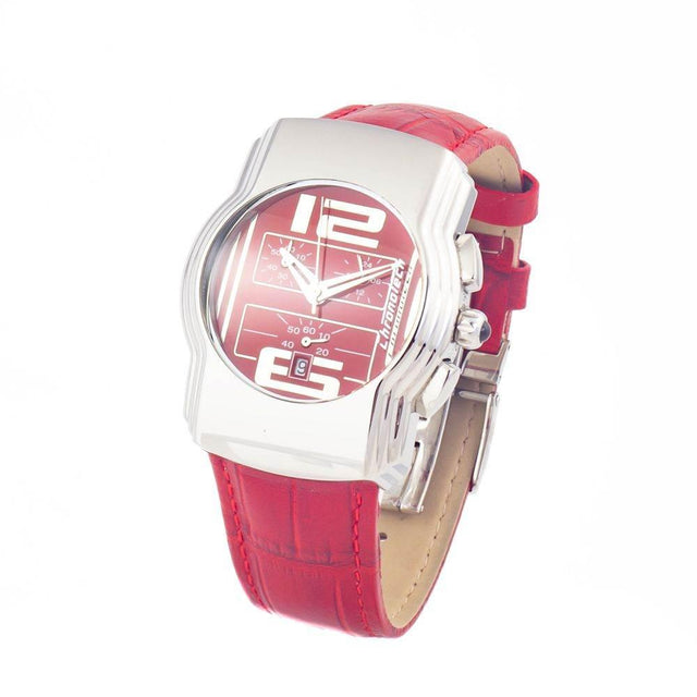 Chronotech Red Leather Watch - Hilstor