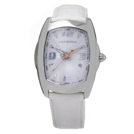 Chronotech White Leather Watch - Hilstor