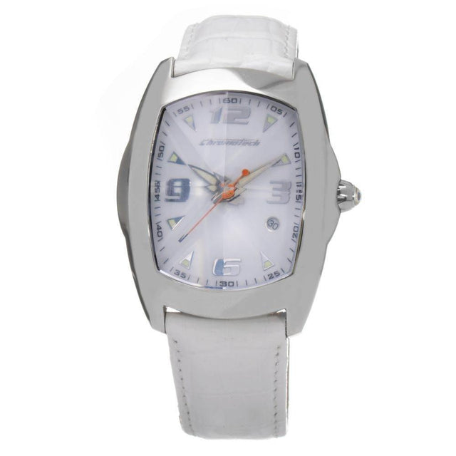 Chronotech White Leather Watch - Hilstor