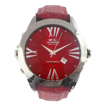 Chronotech Black Leather Watch - Hilstor