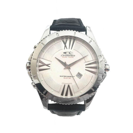 Chronotech Black Leather Watch - Hilstor