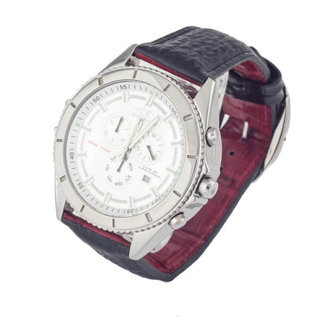 Chronotech Black Leather Watch - Hilstor