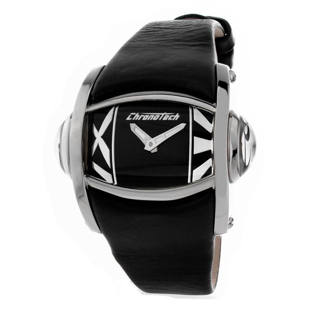 Chronotech Black Leather Watch - Hilstor