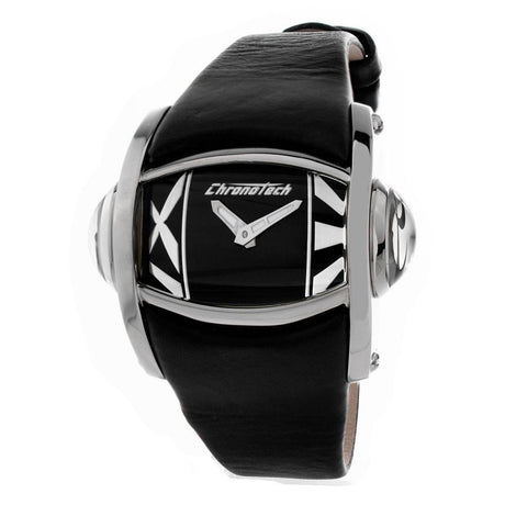 Chronotech Black Leather Watch - Hilstor