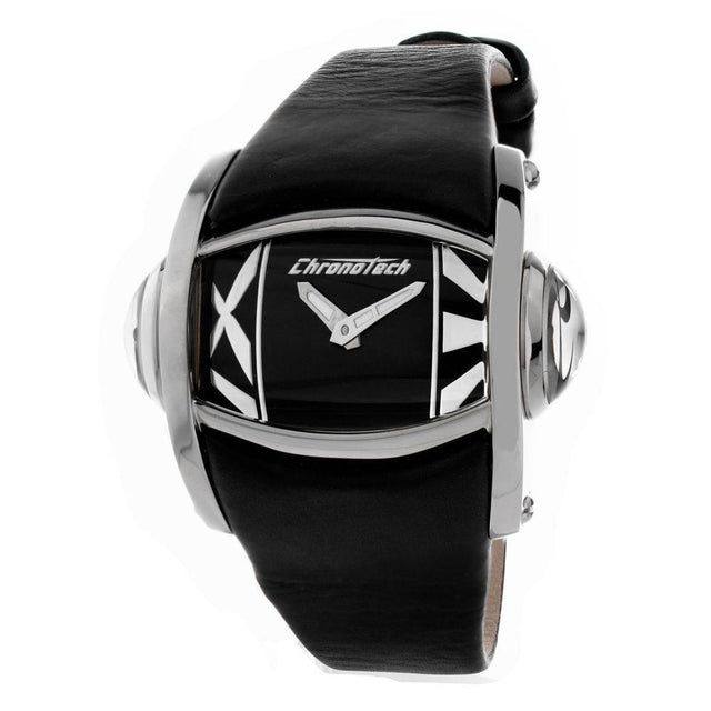 Chronotech Black Leather Watch - Hilstor