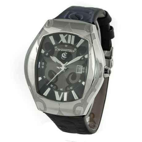 Chronotech Black Leather Watch - Hilstor
