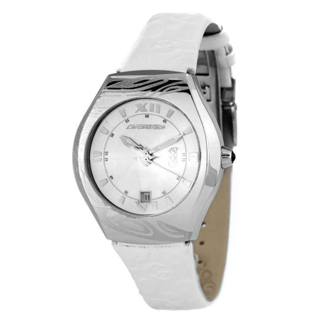 Chronotech White Leather Watch - Hilstor
