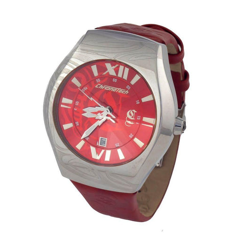 Chronotech Red Leather Watch - Hilstor