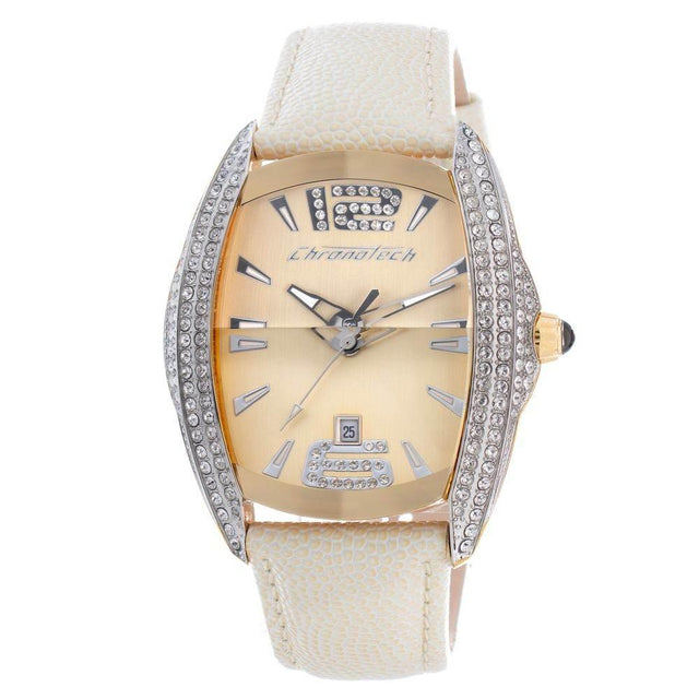 Chronotech Beige Leather Watch - Hilstor
