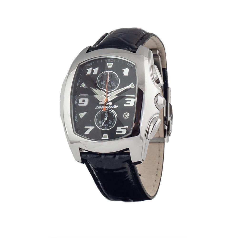 Chronotech Black Leather Watch - Hilstor
