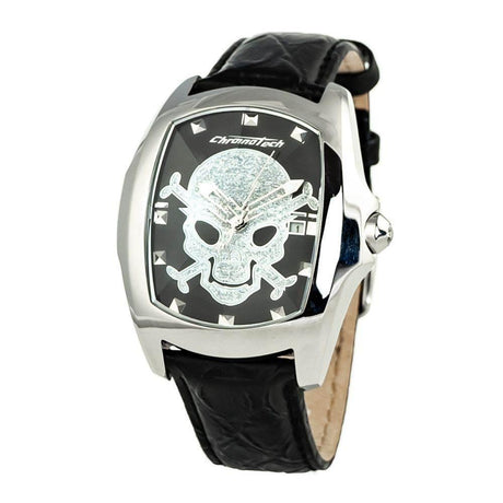 Chronotech Black Leather Watch - Hilstor