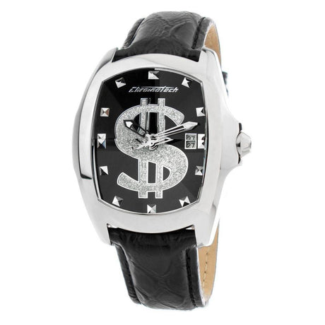 Chronotech Black Leather Watch - Hilstor
