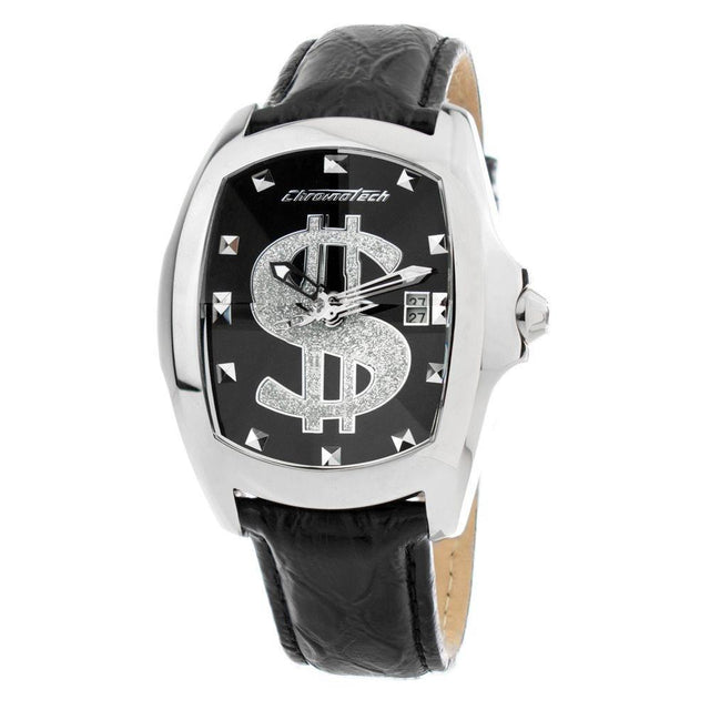 Chronotech Black Leather Watch - Hilstor