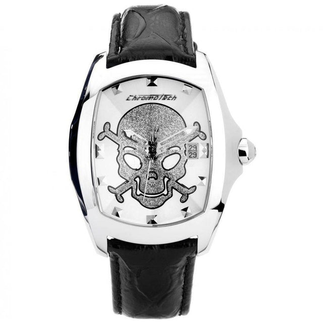 Chronotech Black Leather Watch - Hilstor
