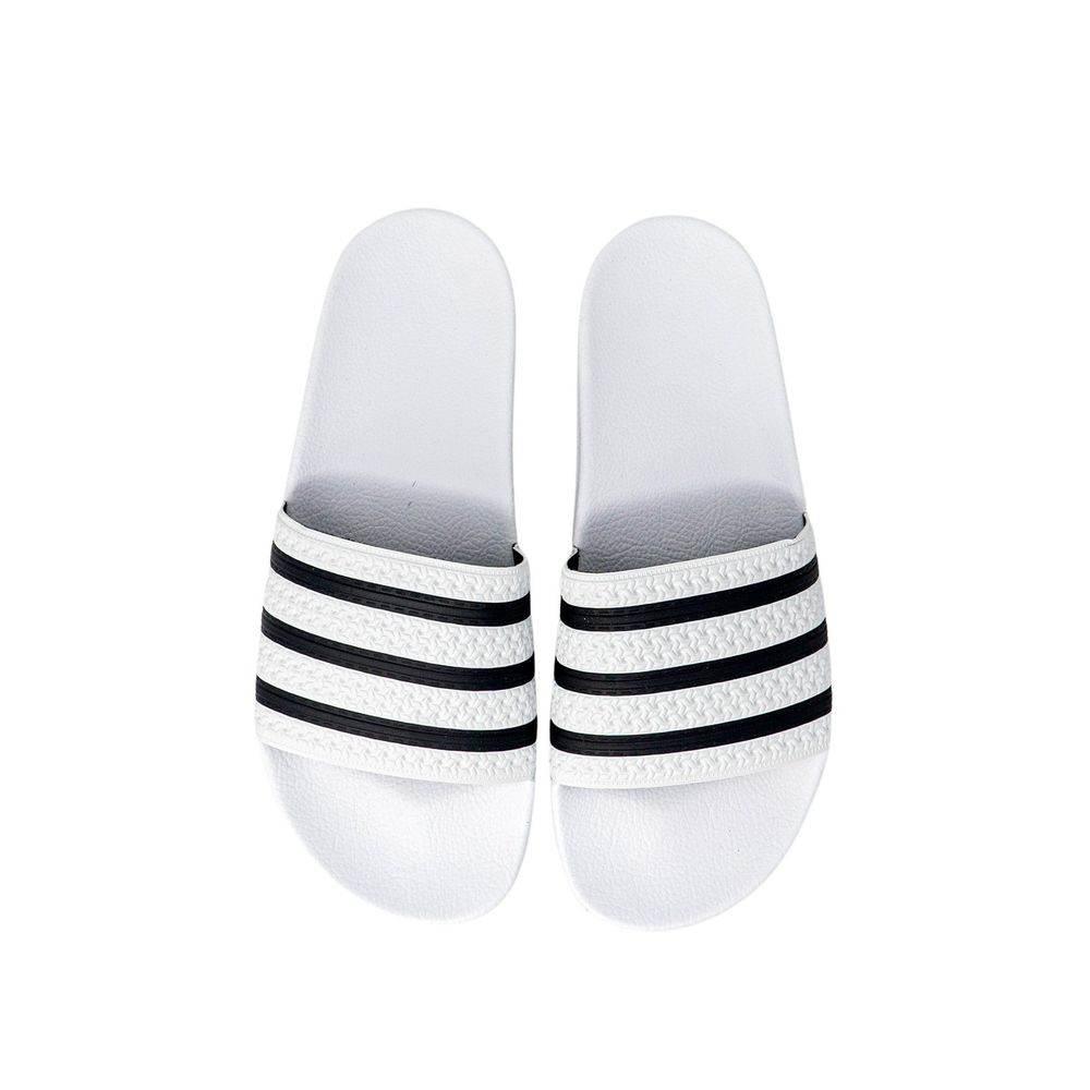 Adidas White Polyester Sandal - Hilstor