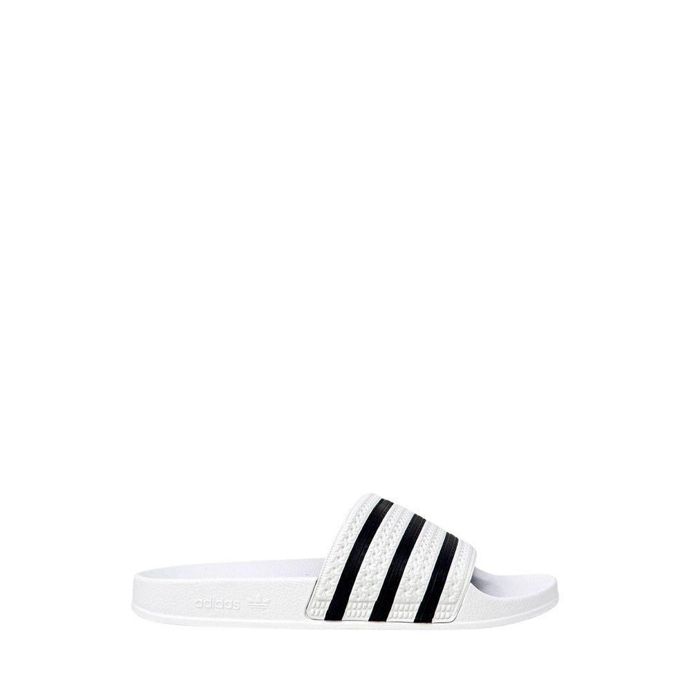 Adidas White Polyester Sandal - Hilstor