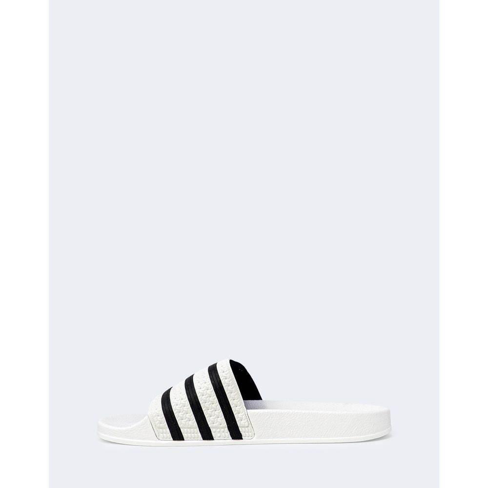 Adidas White Polyester Sandal - Hilstor