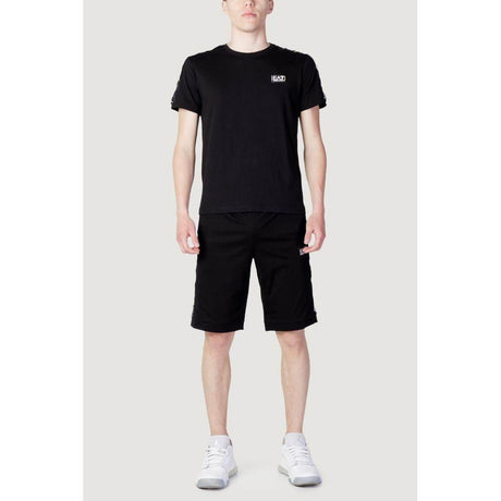 EA7 Emporio Armani Black Cotton Sweatsuit - Hilstor