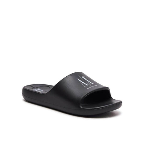 Armani Exchange Black And White Polyethylene Sandal - Hilstor