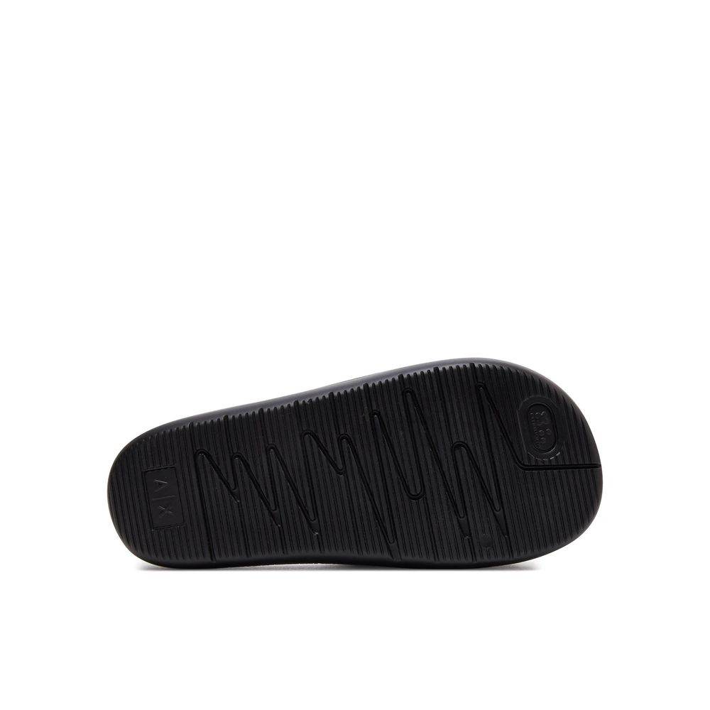Armani Exchange Black And White Polyethylene Sandal - Hilstor
