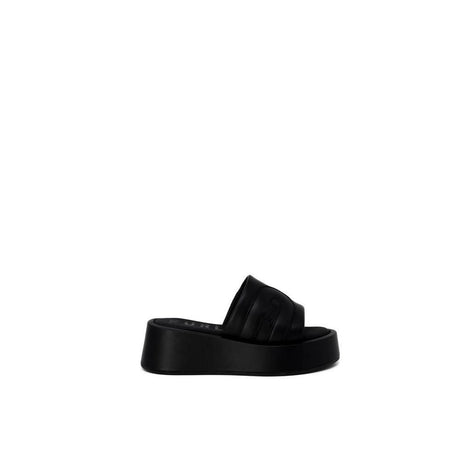 Furla Black Leather Sandal - Hilstor