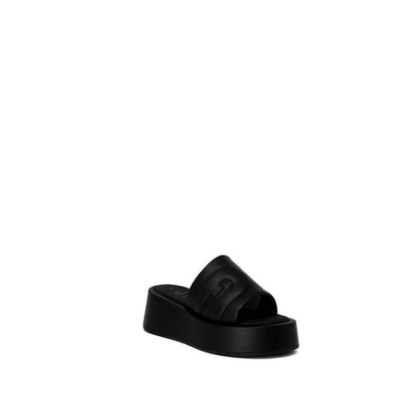 Furla Black Leather Sandal - Hilstor