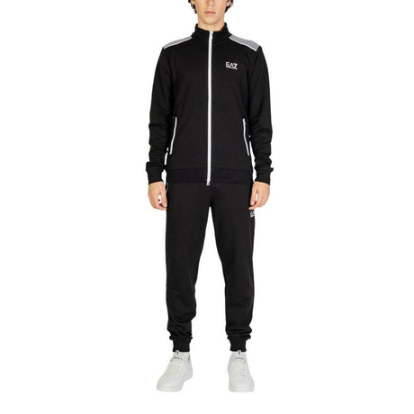 EA7 Emporio Armani Black Cotton Sweatsuit - Hilstor