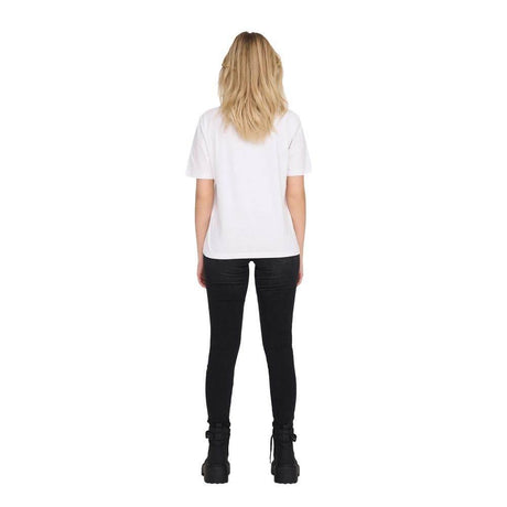 Only White Cotton Tops & T-Shirt - Hilstor