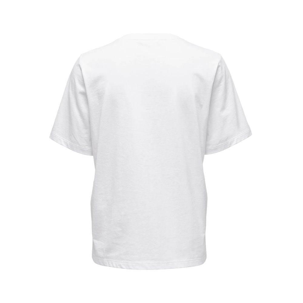 Only White Cotton Tops & T-Shirt - Hilstor