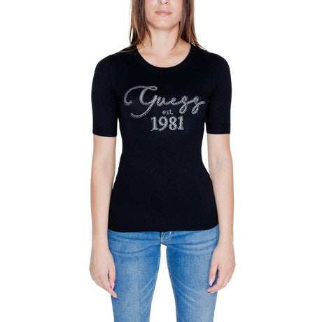 Guess Black Viscose Tops & T-Shirt - Hilstor
