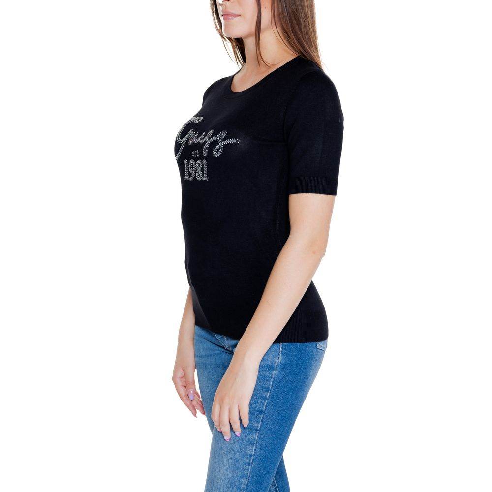 Guess Black Viscose Tops & T-Shirt - Hilstor