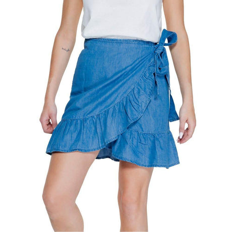 Only Light Blue Cotton Skirt - Hilstor