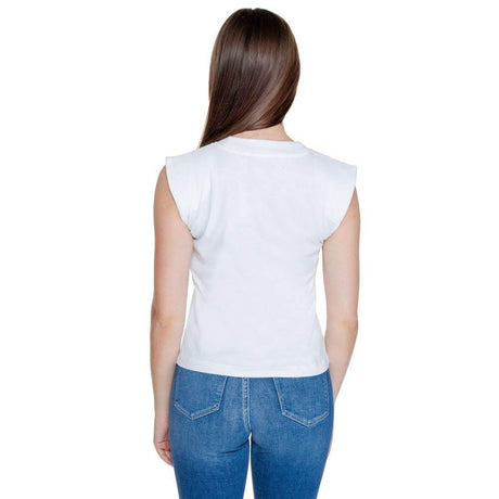 Calvin Klein Jeans White Cotton T-Shirt - Hilstor