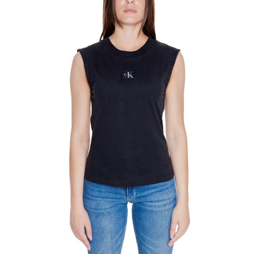 Calvin Klein Jeans Black Cotton T-Shirt - Hilstor