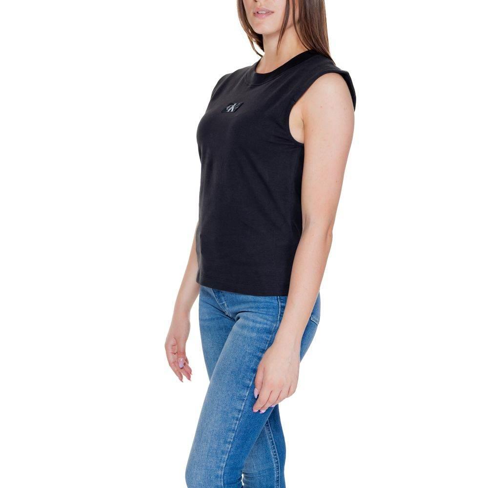 Calvin Klein Jeans Black Cotton T-Shirt - Hilstor