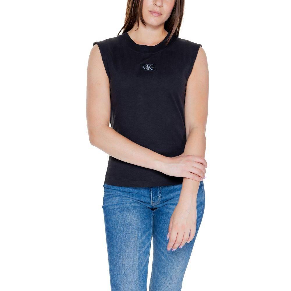 Calvin Klein Jeans Black Cotton T-Shirt - Hilstor