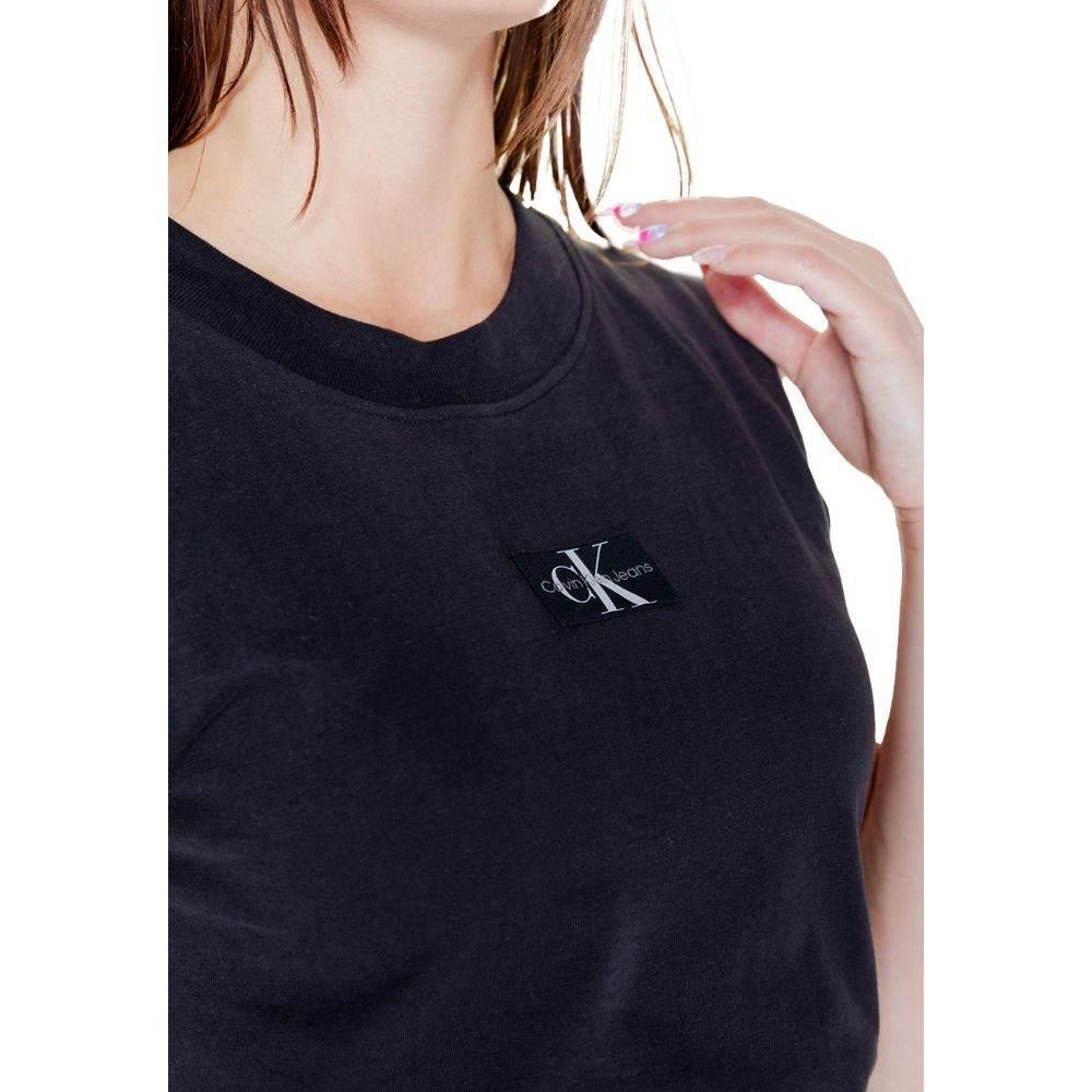 Calvin Klein Jeans Black Cotton T-Shirt - Hilstor